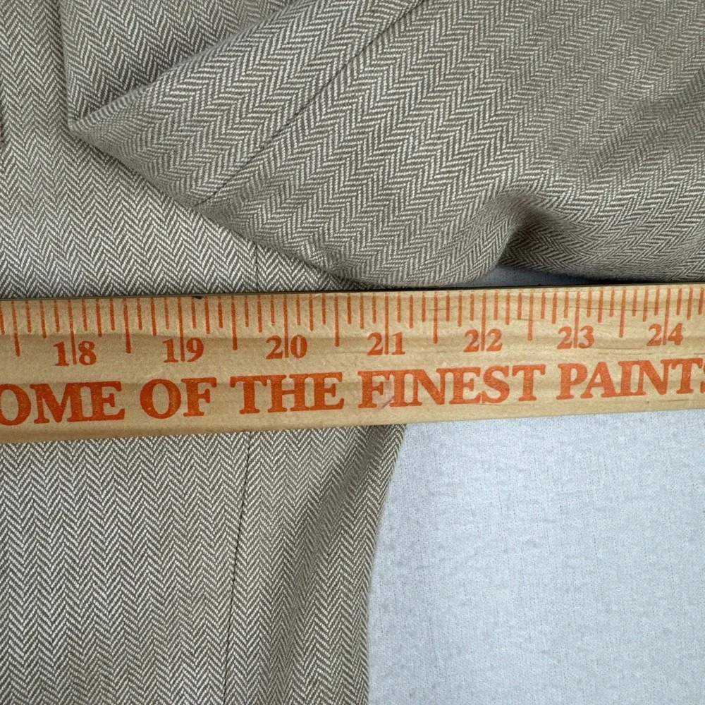 Jos A Bank Silk Camel Hair Mens Tan Herringbone Blazer 42S Casual preppy